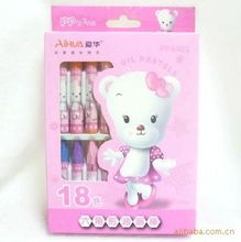 環(huán)保愛華可愛小熊PP6402油畫棒 學(xué)生文具批發(fā)的新寵